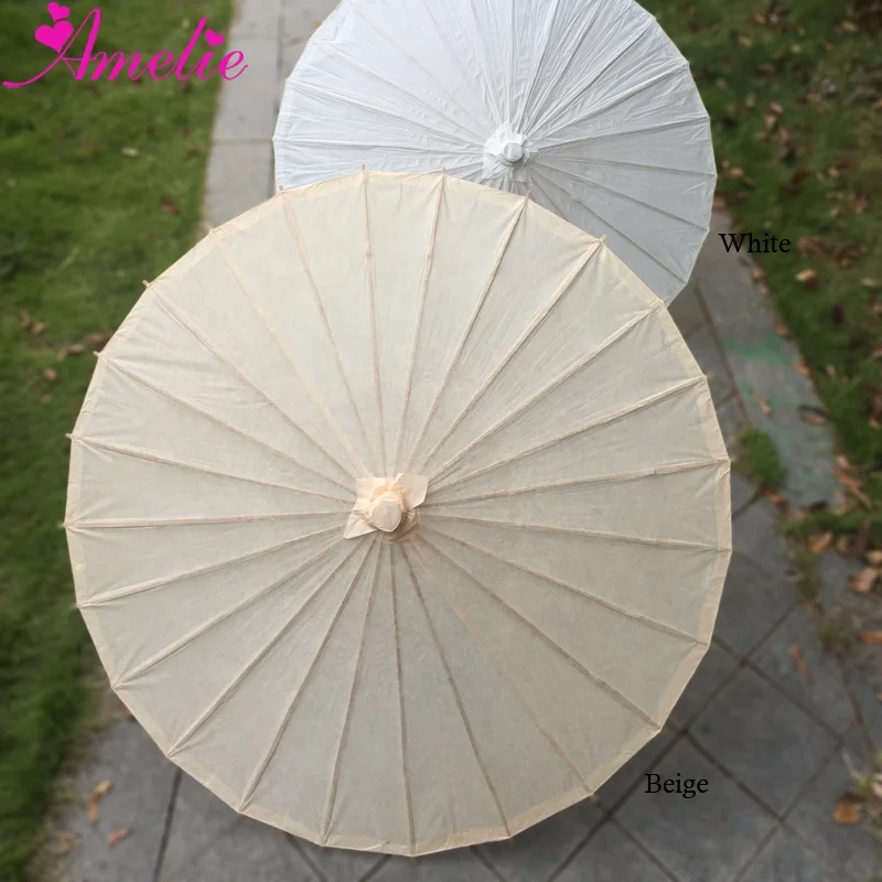 Amelie оптом многофункциональный DIY Китайский традиционный белый бумажный зонт для вечеринки украшение Зонтик свадьбы