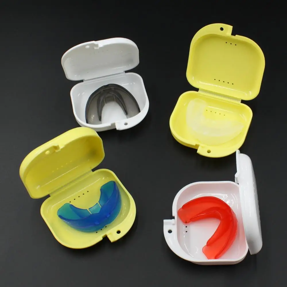 Plastic Two Layers Basketball Mouth Guard Soft EVA Hygiene Storage Case, Color Printed Paper Box or Blister Card Rizhao Fitness