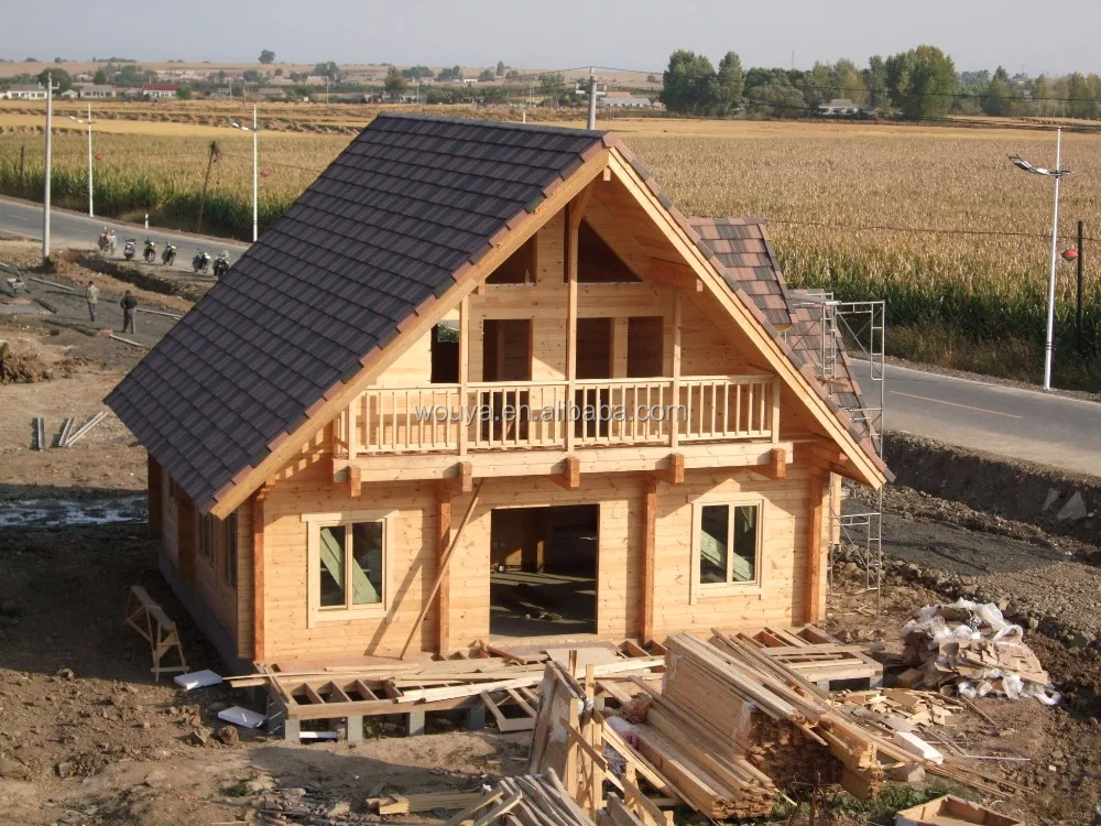 2 floors prefabricated wooden house