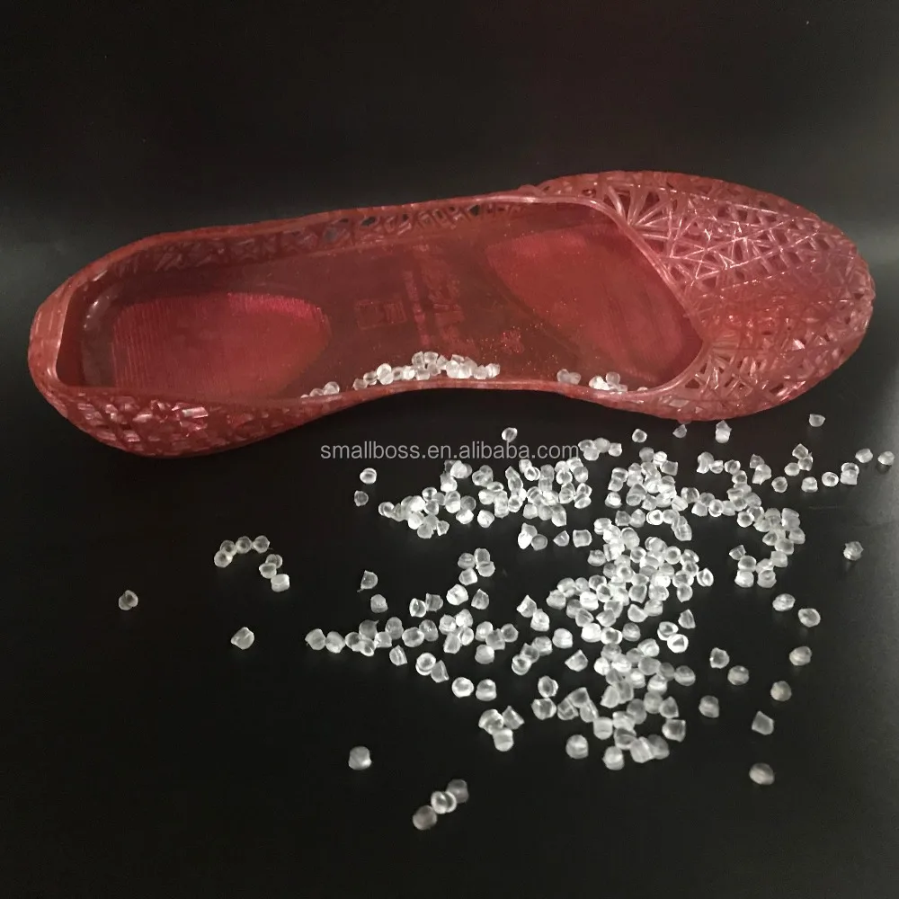 Soft Crystal Transparent Shoes Sole Raw Materials Rain Boots Slip Slop PVC Granules Compound