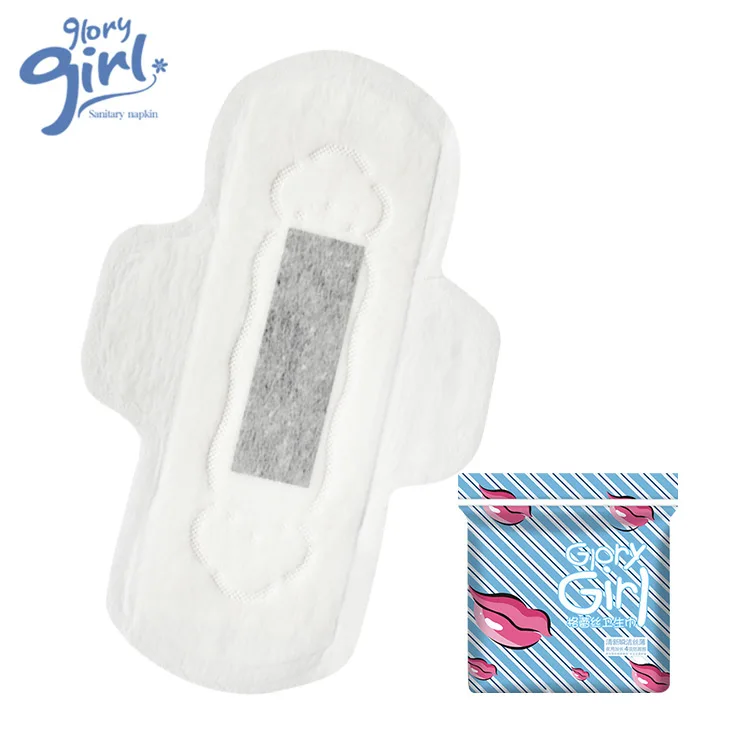 
Private Label Bamboo Charcoal Menstrual Pad Female Hygiene Disposable Sanitary Napkins Supplier 