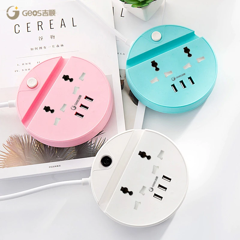  Умная Универсальная круглая настенная многорозетка переключатель с защитой от шипов удлинительная плата розетка держателем для мобильного телефона