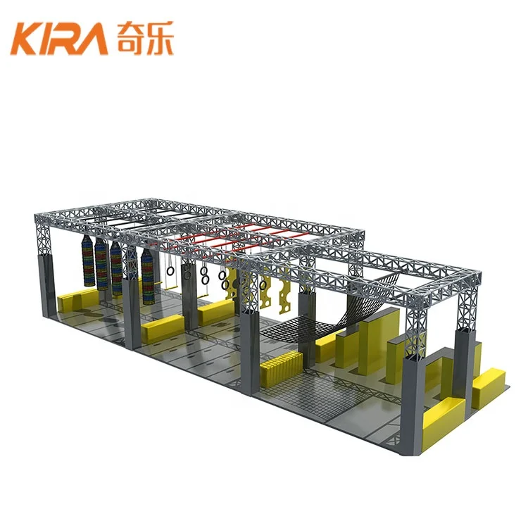 Kids adventure play equipment outdoor gym indoor American playground Custom Ninja Obstacle American Ninja Warrior Course Gym