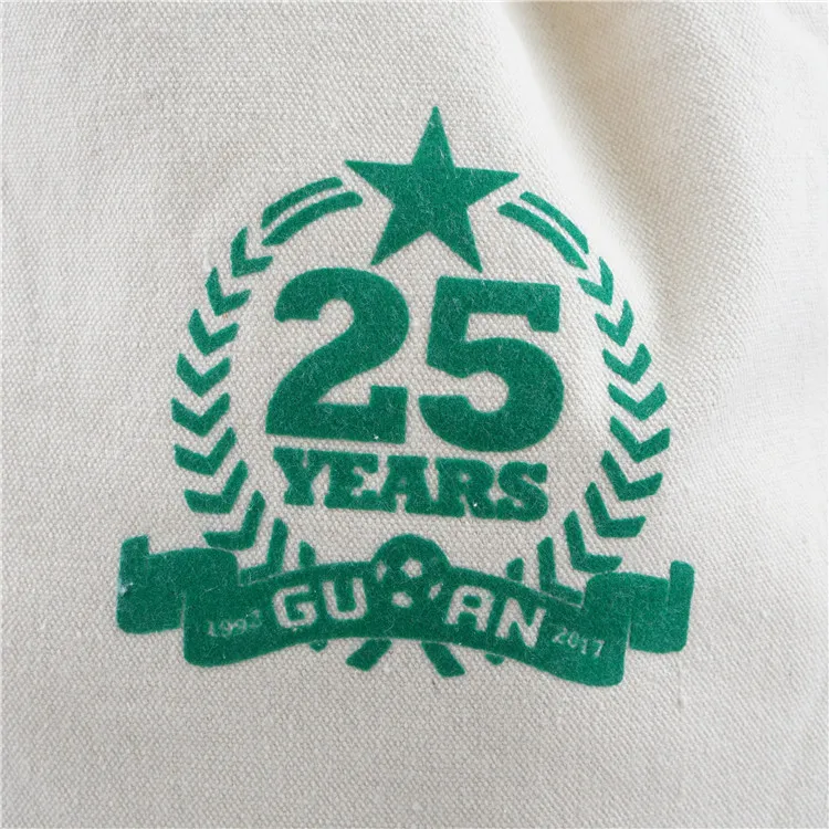 Canvas drawstring backpack for shopping and gym, cotton canvas string backpack drawstring cotton pouch bag