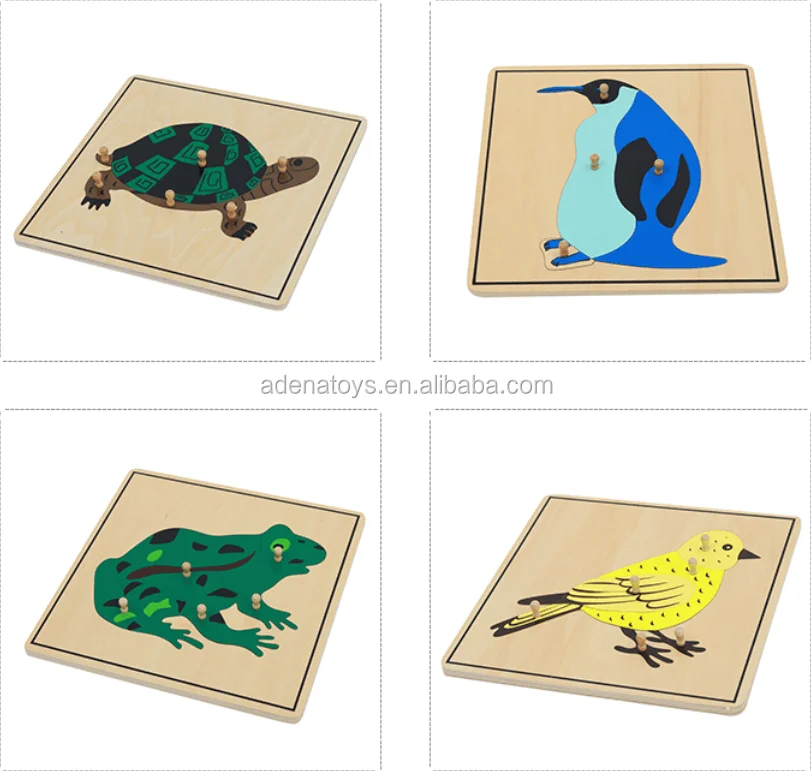 Материалы по методу Монтессори в Китае: игрушки Монтессори B003, пазл-шкаф с животными, включает 5 пазлов, обучающие игрушки для детей