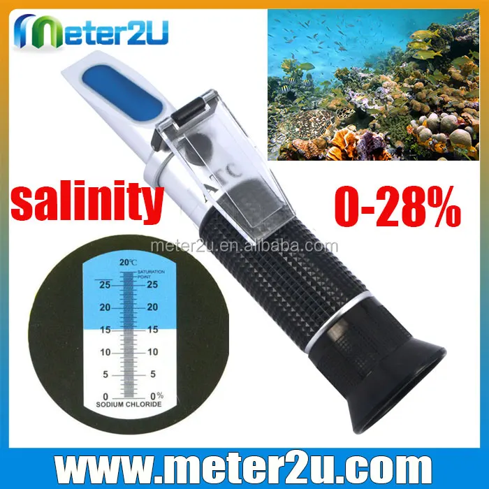 Ручной соленость метр аквариум рефрактометр 0-28%