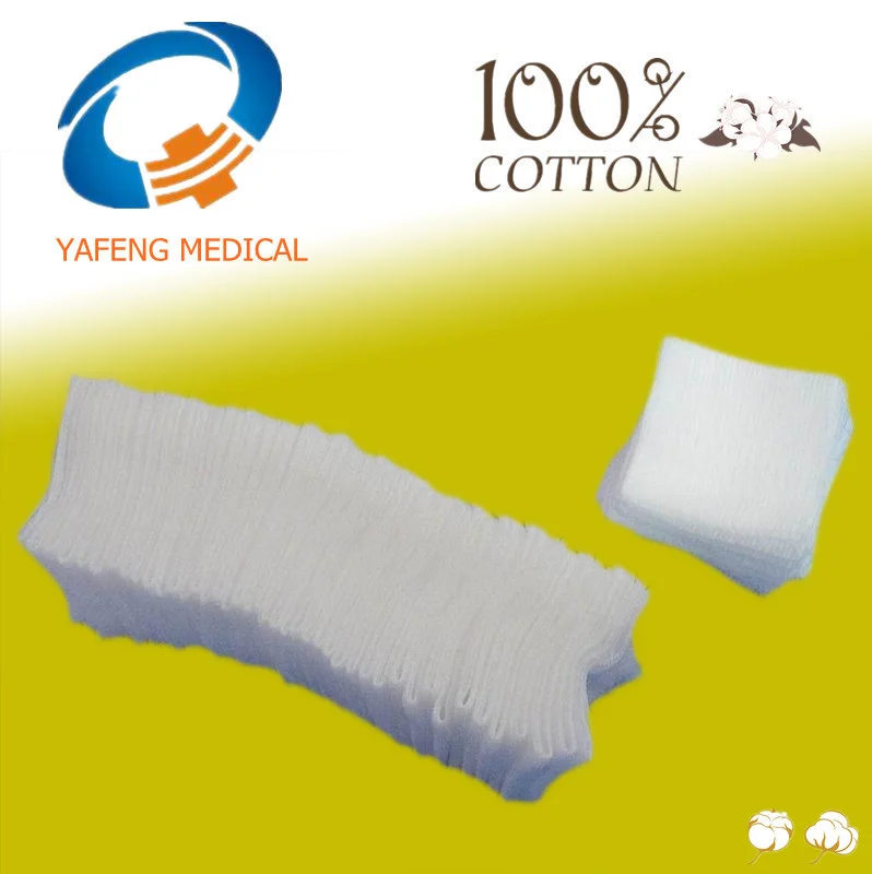 
16ply raw cotton folding gauze for hospital 
