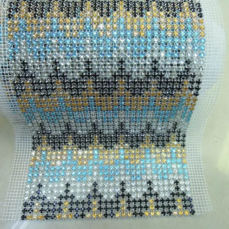 Wholesale fashion pearl rhinestone mesh trimming