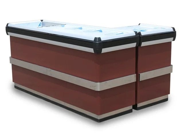 Retail Supermarket Cash Counter Table Dimensions Checkout Counter Cashier Desk