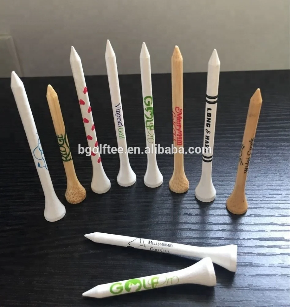 
high quality special logo printed unique golf tees with shank or and cup printing 