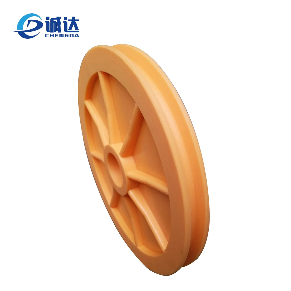 Tower crane nylon pulleys for conveyor systems
