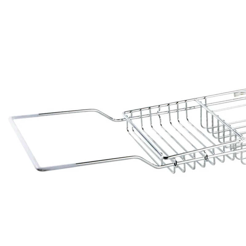 Extendable Rack Kitchen Cabinet Organizer Drying Rack Tableware Storage Shelf Basket Hanging Stainless Steel Dish Drainer Rack