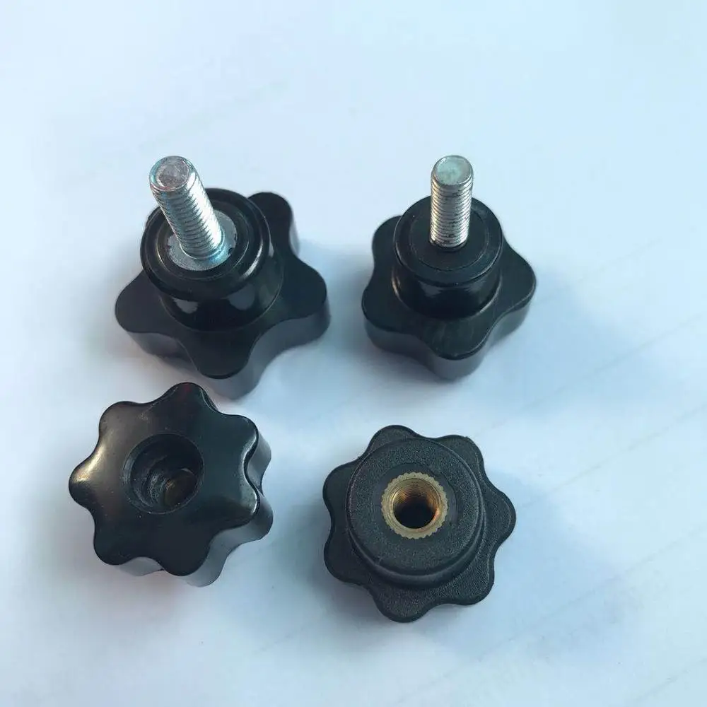 BT.100208 pylome star knobs Bakelite knobs with brass parts