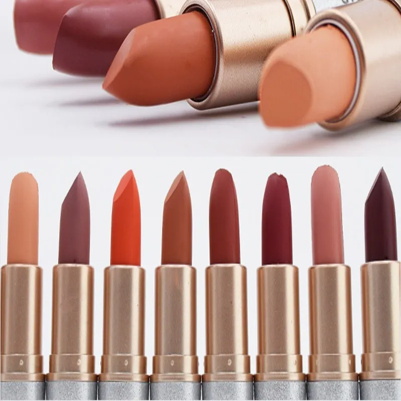 
Hot sales multi cllor brown cheap long lasting lipstick 