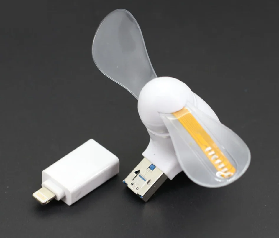Custom mini usb fan with customized led message for iphone