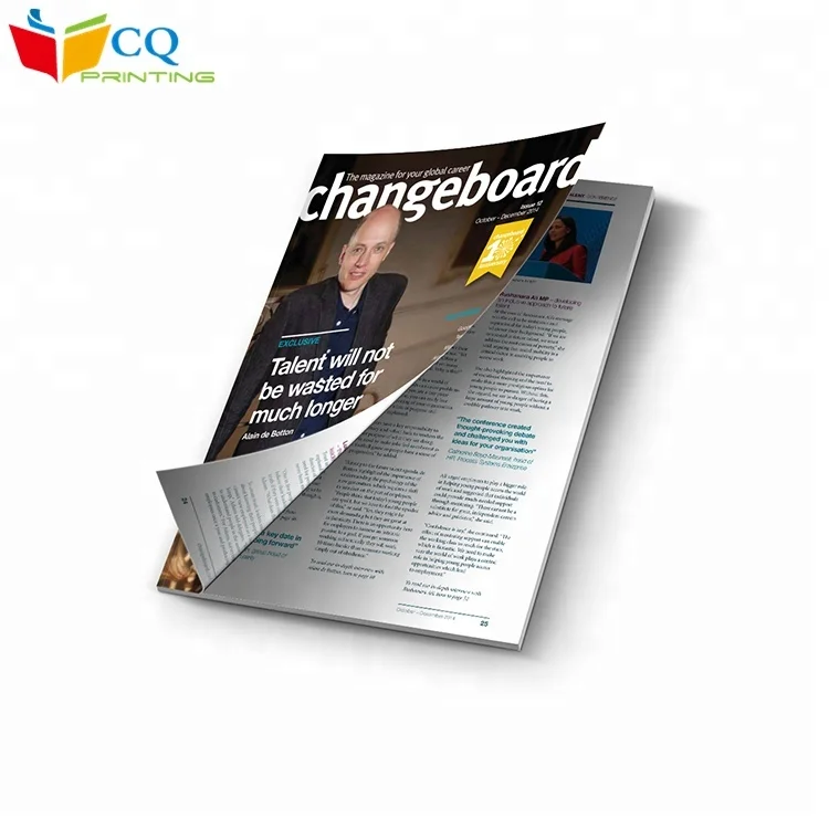 High quality custom A4 perfect binding glossy magazine printing/cheap monthly magazine booklet catalog printing