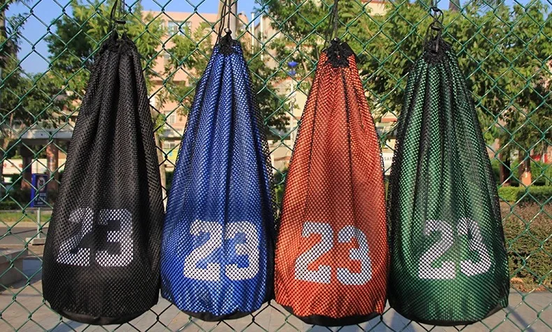 Mesh Waterproof Gym Sport big bag Volleyball soccer Basketball string backpack