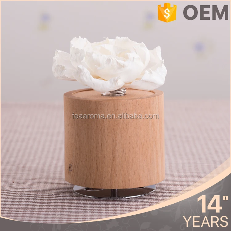 
Round Shape Best Luxury Wood Natural Material Music Aroma Reed Diffuser Glass Bottle 