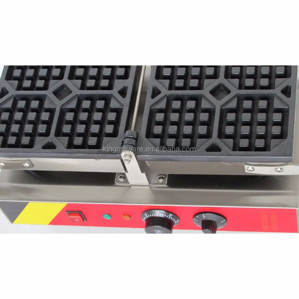 180 Degree Turntable Easy Clean Design Commercial Electric Liege Belgian Waffle Maker Machine