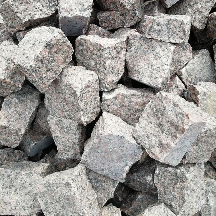 Buy wholesale  GG2 split flamed hammered cheap natural grey stone granite block paving setts bricks