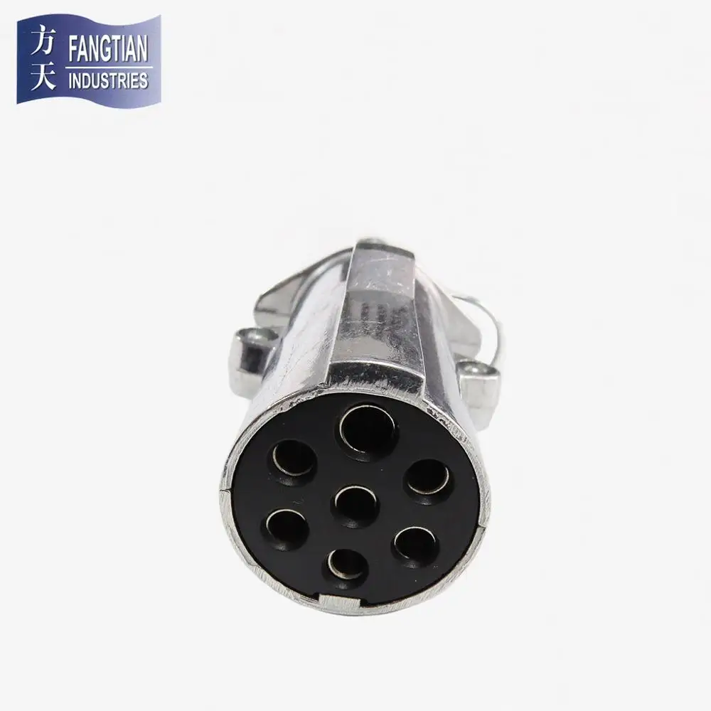 24V N type 7-pin trailer plug with spring cable European standard iso1185