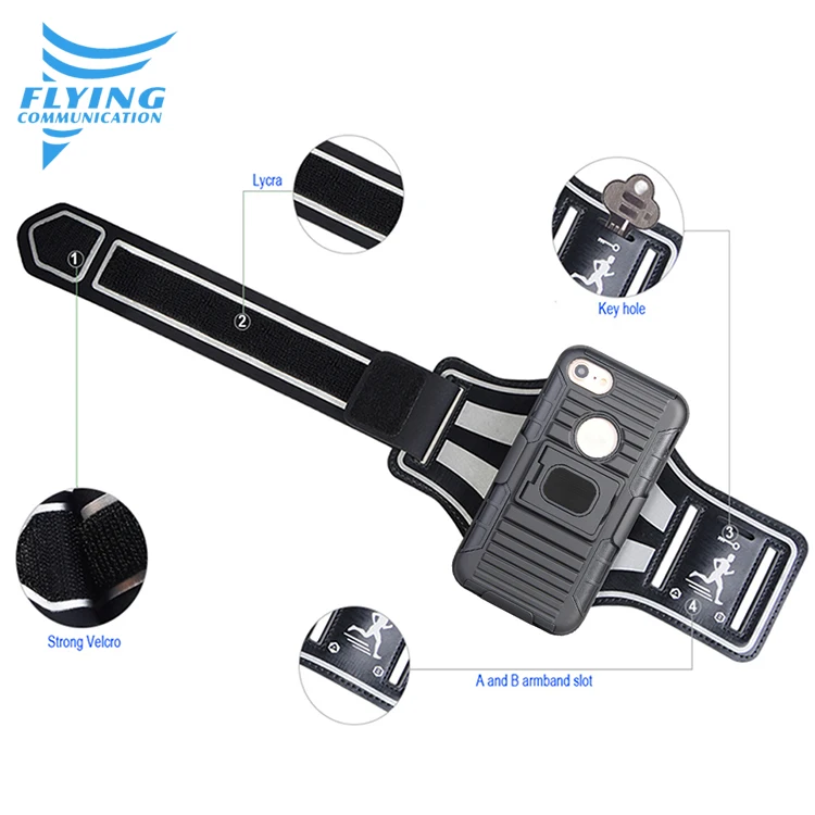 Robot 5 in 1 universal combo holster running arm band phone holder case for Samsung s7 with magnetic car mount