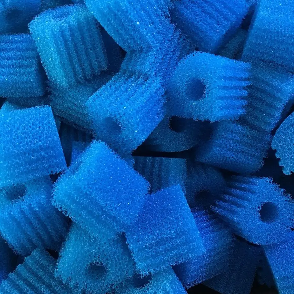 10ppi -60ppi Blue Color Reticulated Open Cell Aquarium Sponge Filter