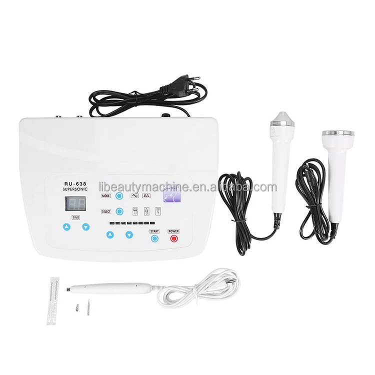 Cheapest price RU-638 2 in 1 ultrasonic massager and mole laser spot removal pen
