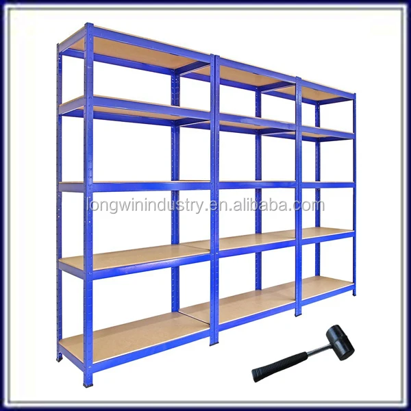 3 Bay Heavy Duty Shelving 5 Tier Garage Workshop Racking Boltless Storage Unit