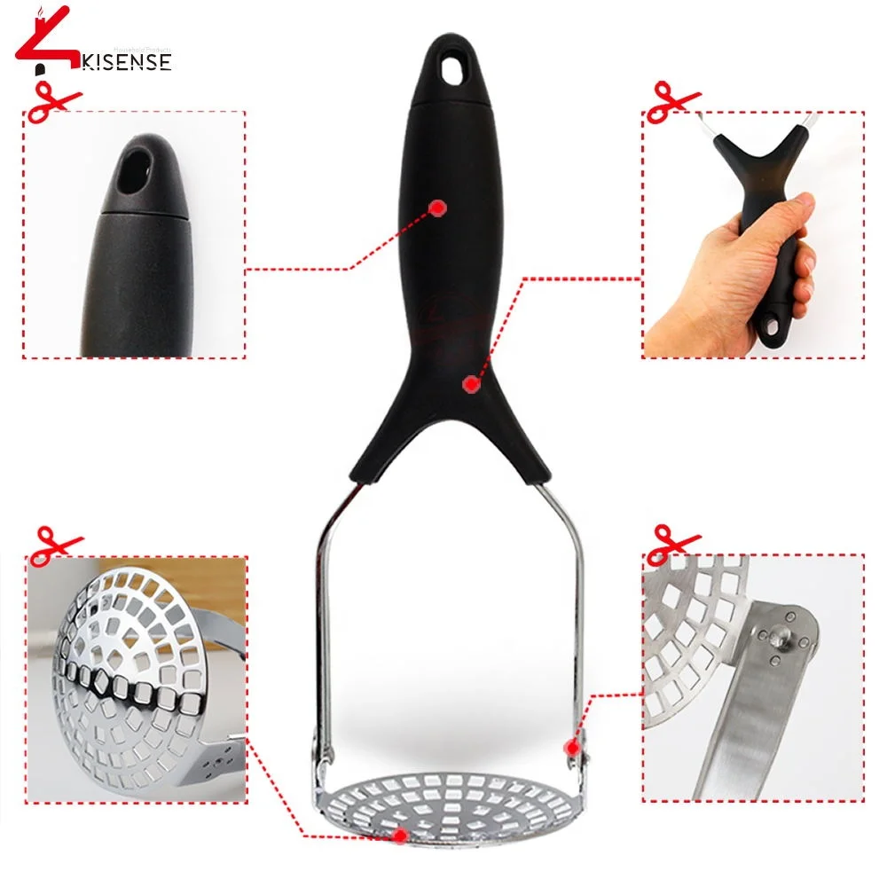 
Food Grade Premium kitchen Stainless Steel Fruit Vegetable Ricer Potato Masher 