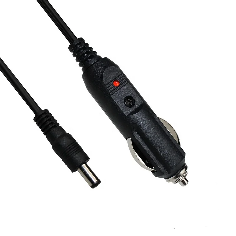 12V 24V DC Plug To Car Cigar Cigarette Charger Power Cable With LED Indicator