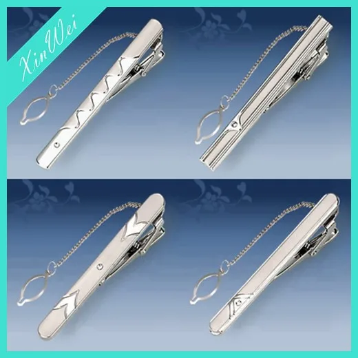 
Custom & Wholesale Cheap Neck Tie Clips Silvery Formal Business Mens Tie Bars 