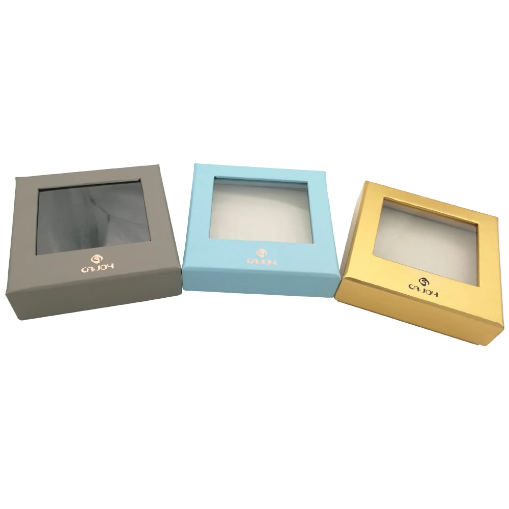 Custom logo Packing Necklace Gift Paper Ring  Jewelry Box Manufacturers