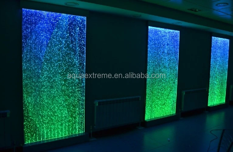 LED Room Divider Acrylic Water Bubble Wall Moving Bubble Wall Water Fountain indoor