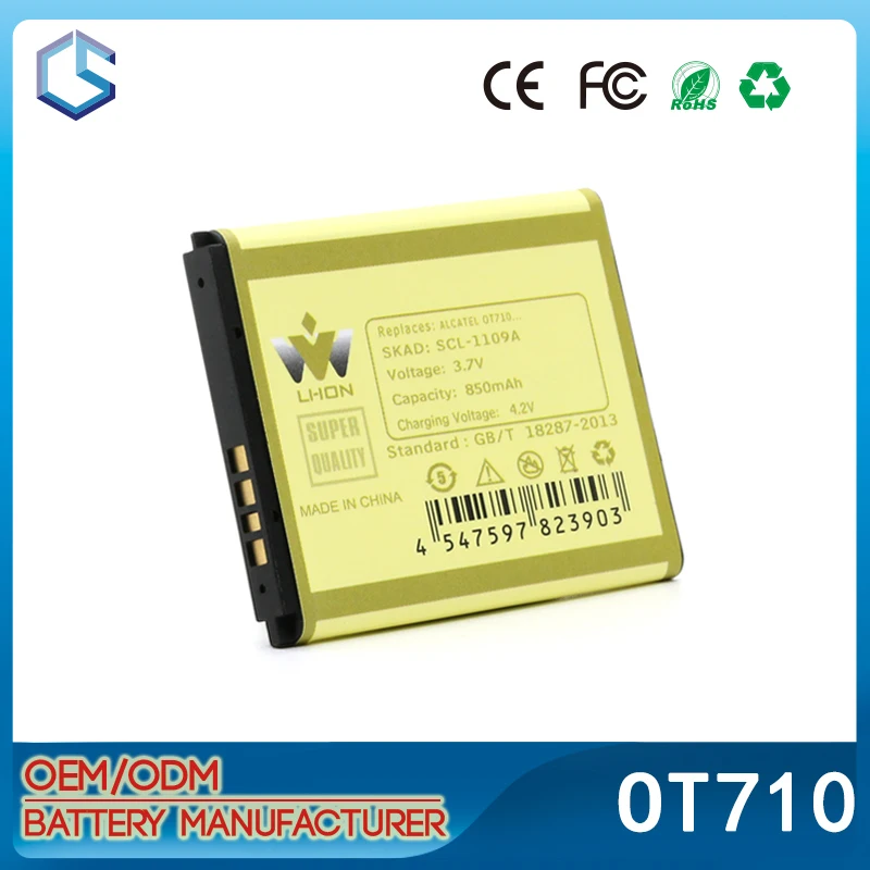 Премиум качество оригинала 850 мАч мобильный телефон аккумулятор для Alcatel