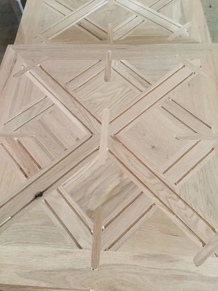 Raw Unfinished White Oak Versailles Solid Oak Parquet