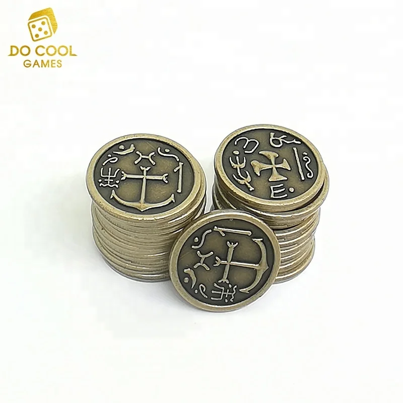 Factory wholesale antique custom design metal coins for board game
