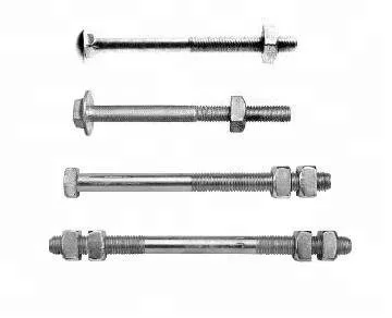 Hot forged fastener: step bolt of L shape with nut and washer