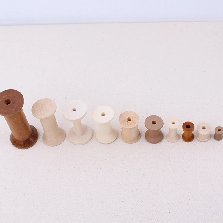 wooden bobbin custom small wooden bobbin natural mini wood bobbin