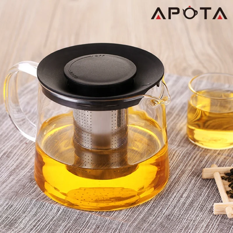 
1.5L Transparent Glass Tea&Coffee Pot for Radiant Cooker Heat-resistant Glass Pot Stovetop Safe 