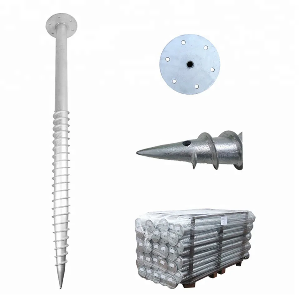 Hot Dipped Solar Galvanized Ground Screw Piles