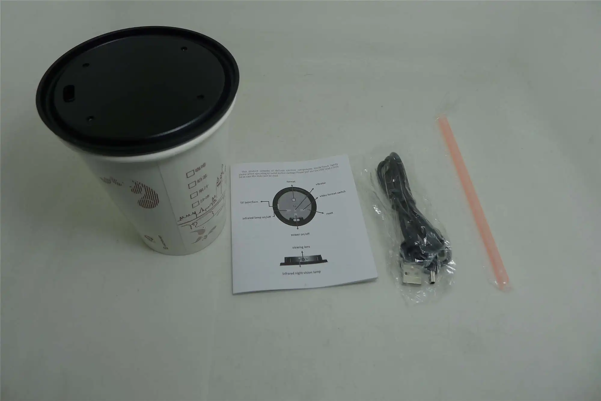 Горячая распродажа! 1080P круглая камера/ночное видение/детектор движения/функция циклической записи памяти --- PQ262