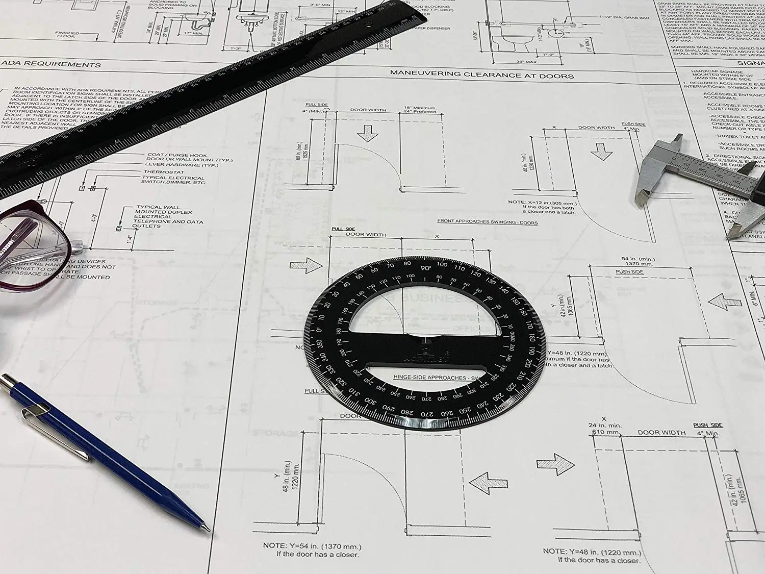 
360 Degree Protractor Premium (Black Color) 