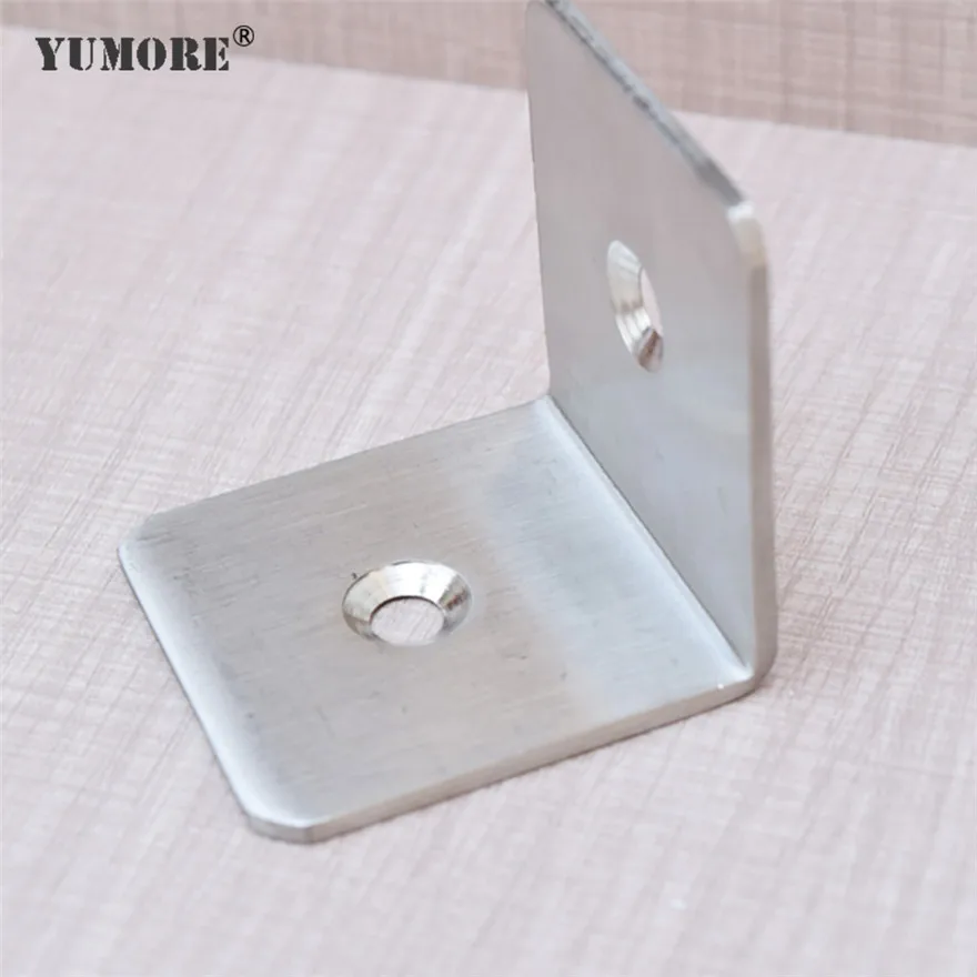 Bathroom towel bar mounting cast 90 degree corner brackets metal pole clamp kitchen cabinet hanging sign bracket