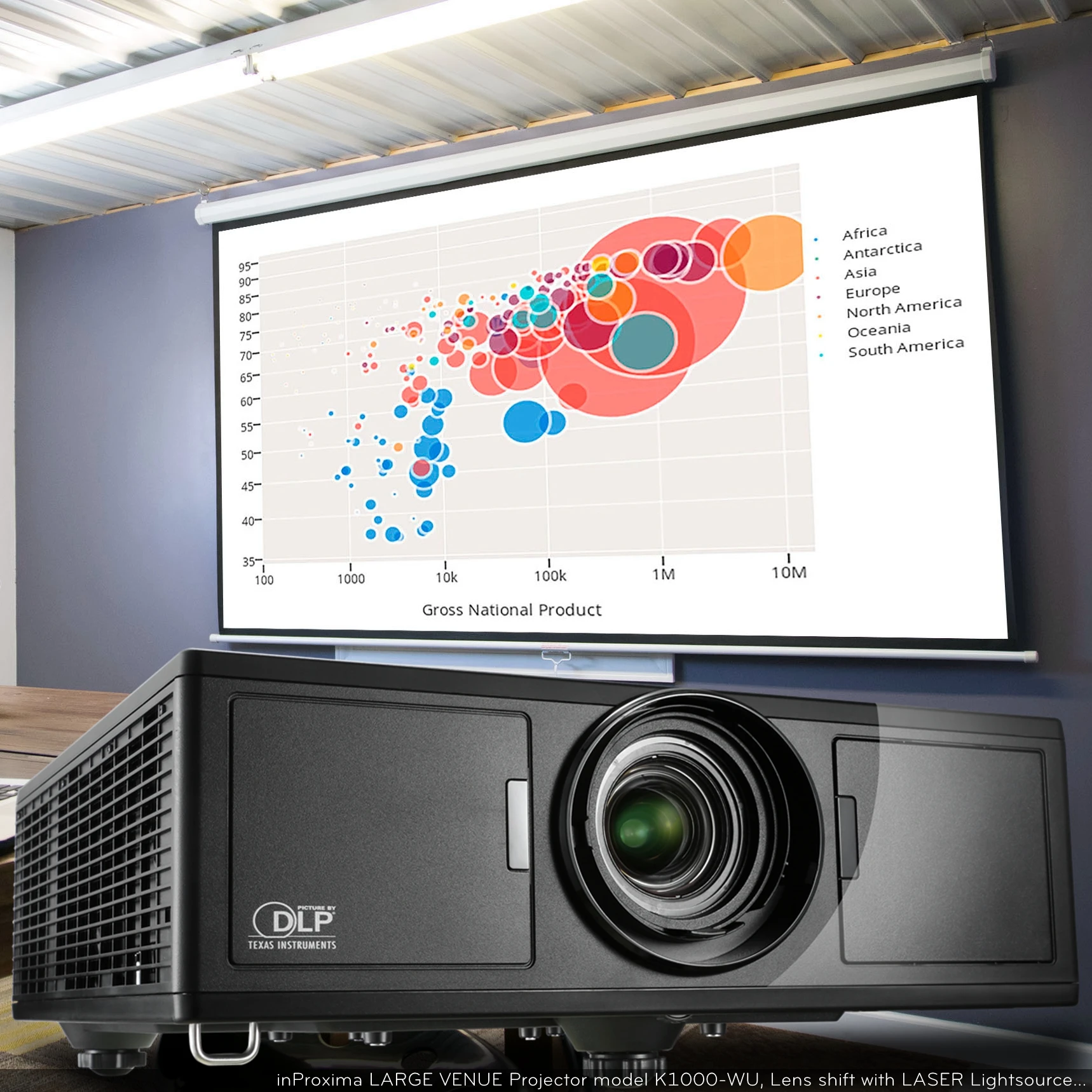 Inproxima Latest Laser 4K Projector Home Theater, K1000-WU, 8500 Lumen High Brightness Projector with FHD 1200P
