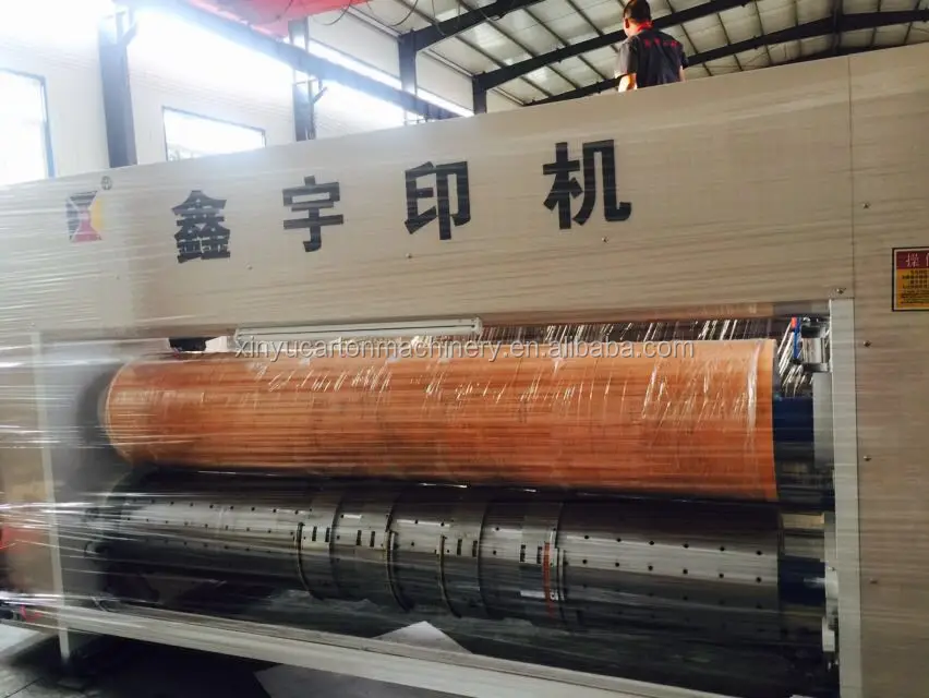 2 colors rotary die cutter with slotter flexo printing machine