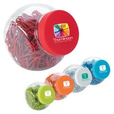 Cheap mini size office supplies table see-through PP Plastic candy vase screw up lid paper document file note clip organizer