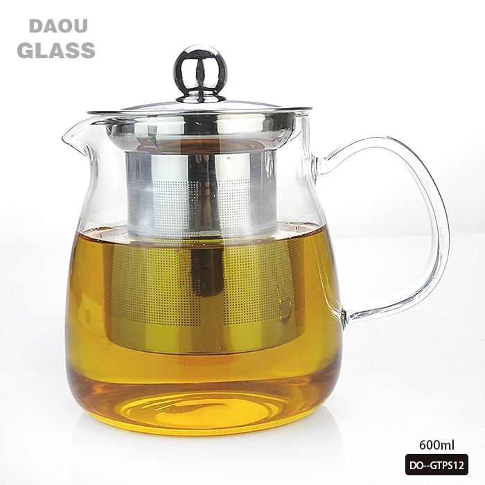 Glass Teapot with Stainless Steel Tea Infuser & Lid ,teapot maker,chinese supplier