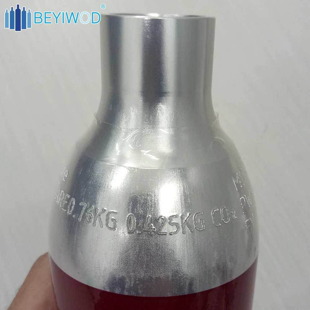 Door to door price 0.6L small co2 gas cylinder co2 bottle aluminum soda cylinder for German market