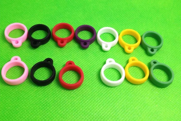 Newest Electronic cigarette accessory ego case silicone ring lanyard silicone ring,e cig lanyard ring with various colors